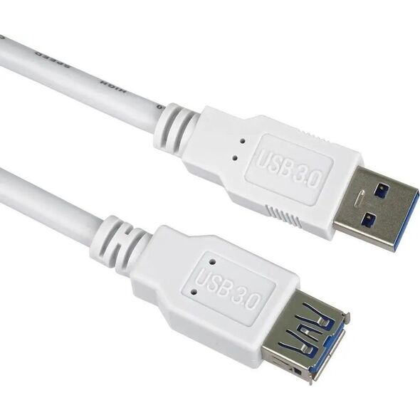 PremiumCord Prodlužovací kabel USB 3.0 Super-speed 5Gbps A-A, MF, 9pin, 3m, bílá