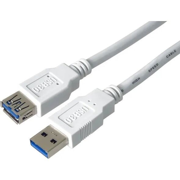 PremiumCord Prodlužovací kabel USB 3.0 Super-speed 5Gbps A-A, MF, 9pin, 3m, bílá