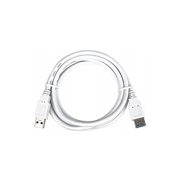 PremiumCord Prodlužovací kabel USB 3.0 Super-speed 5Gbps A-A, MF, 9pin, 3m, bílá