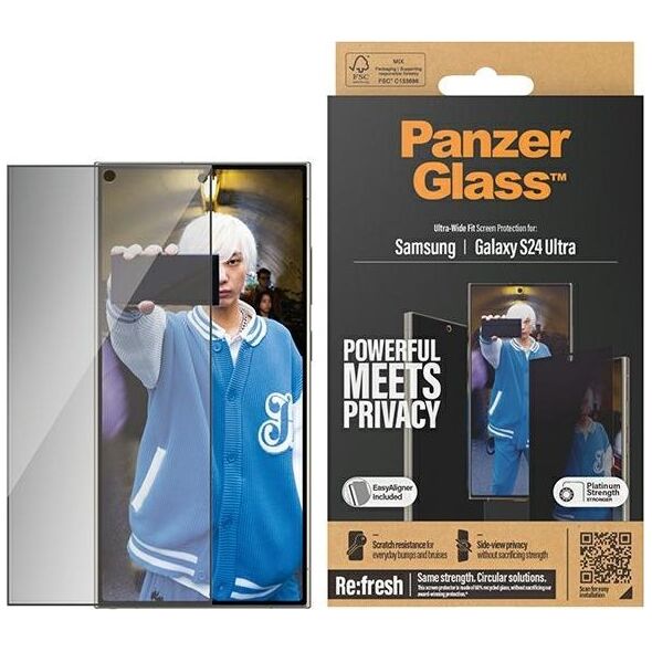 PanzerGlass Panzerglass Ultra-Wide Fit Sam S24 Ultra S928 Privacy Screen Protection Easy Aligner Included P7352