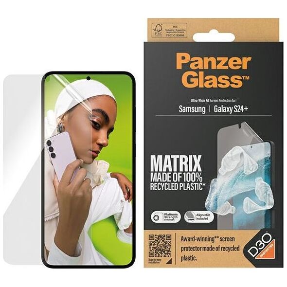 PanzerGlass Panzerglass Ultra-Wide Fit Sam S24+ S926 D3O Matrix Screen Protection 7354 Z Aplikatorem