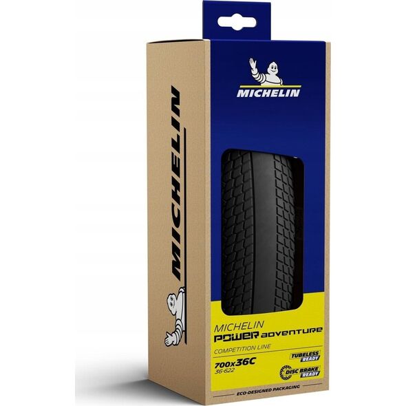 Michelin MICHELIN TIRE POWER ADVENTURE Juodas CLASSIC V2 700X42C COMPETITION LINE KEVLAR TS TLR (707224)