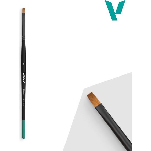 Vallejo Vallejo: B04002 - Effects - Flat Rectangular Brush - Synthetic 2