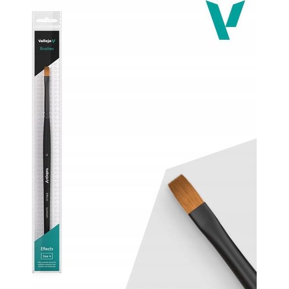 Vallejo Vallejo: B04004 - Effects - Flat Rectangular Brush - Synthetic 4
