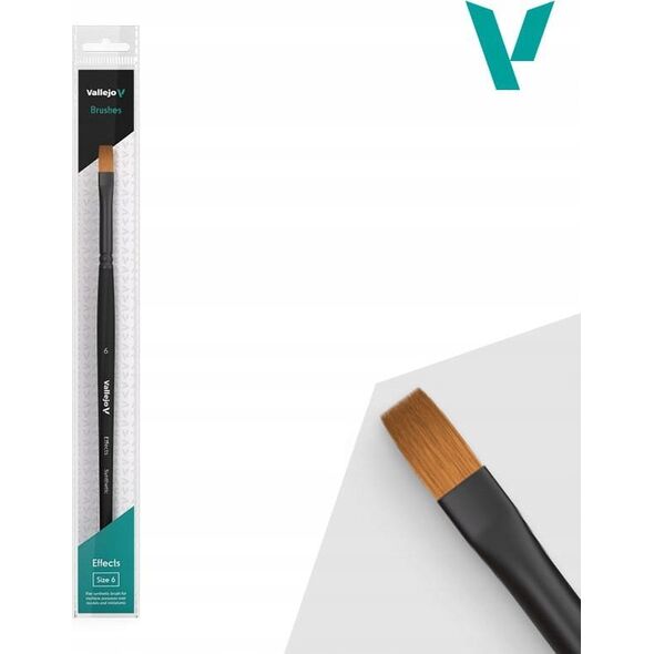 Vallejo Vallejo: B04006 - Effects - Flat Rectangular Brush - Synthetic 6