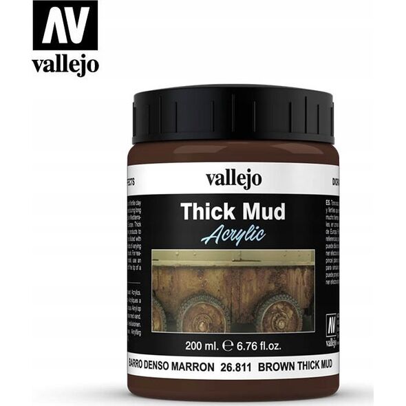 Vallejo Vallejo: 26.811 - Diorama FX - Thick Mud - Brown Mud (200 ml)