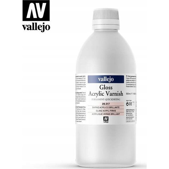 Vallejo Vallejo: Gloss Acrylic Varnish 500ml
