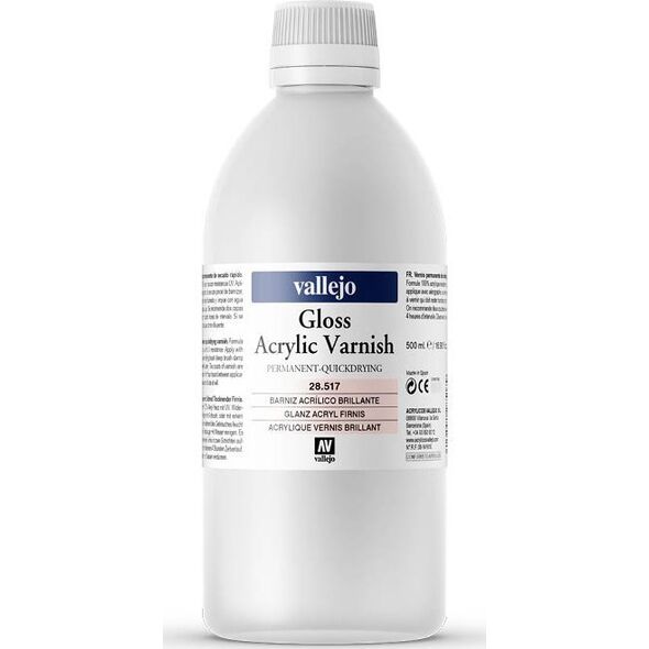 Vallejo Vallejo: Gloss Acrylic Varnish 500ml