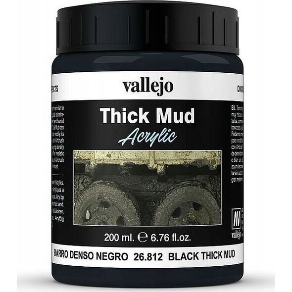 Vallejo Vallejo: 26.812 - Diorama FX - Thick Mud - Black Mud (200 ml)