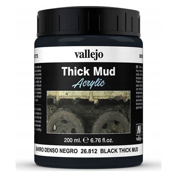 Vallejo Vallejo: 26.812 - Diorama FX - Thick Mud - Black Mud (200 ml)