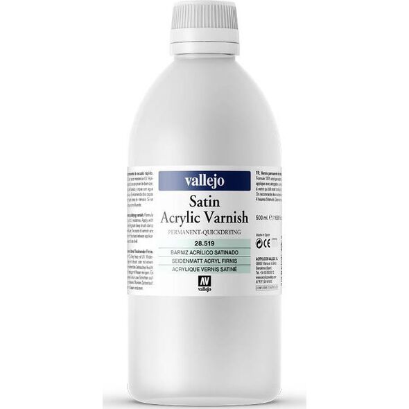 Vallejo Vallejo: Satin Acrylic Varnish 500ml
