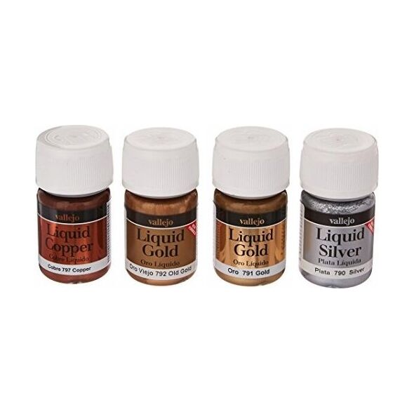 Vallejo Vallejo: Metallic Set - Liquid Gold Silver Copper 4x 35 mm