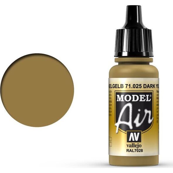 Vallejo Vallejo: 71.025 - Model Air - Dark Yellow RAL7028 (17 ml)