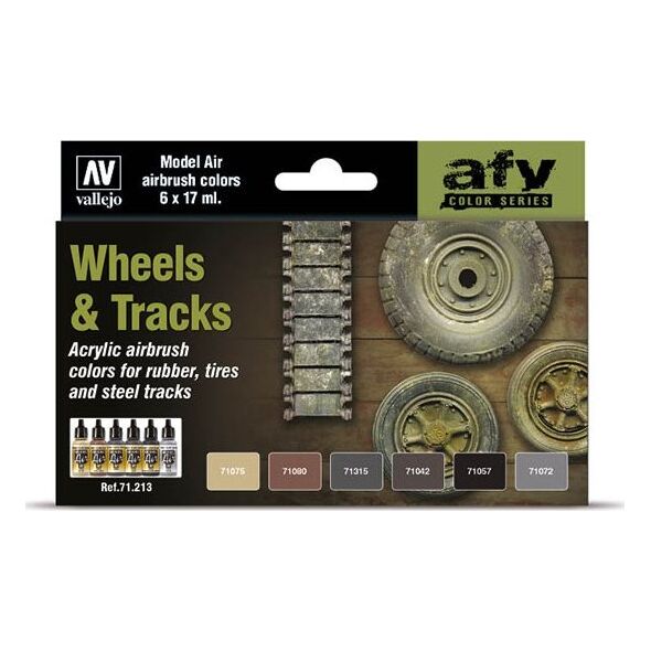 Vallejo Vallejo: AFV - Wheels, Tracks  6x17