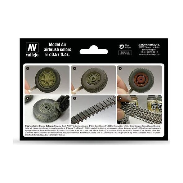 Vallejo Vallejo: AFV - Wheels, Tracks  6x17