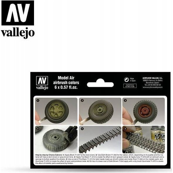 Vallejo Vallejo: AFV - Wheels, Tracks  6x17