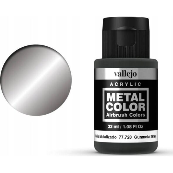 Vallejo Vallejo: 77.720 - Metal Color - Gunmetal (32 ml)