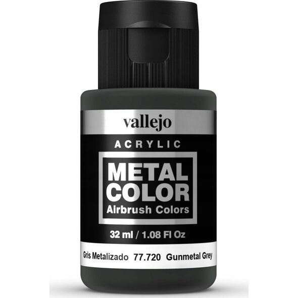 Vallejo Vallejo: 77.720 - Metal Color - Gunmetal (32 ml)