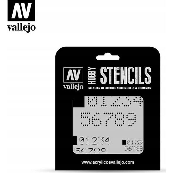 Vallejo Vallejo: Stencils - Digital Numbers