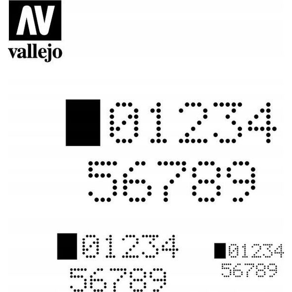 Vallejo Vallejo: Stencils - Digital Numbers