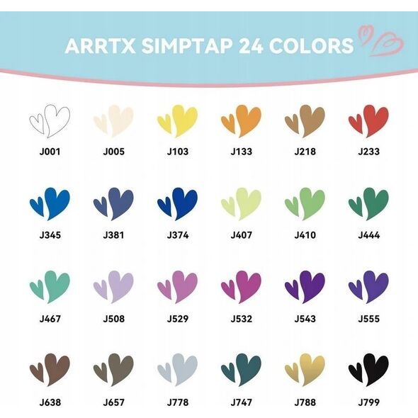 ARRTX Akriliniai markeriai - flomasteriai ARRTX Simptap, 24 spalvų
