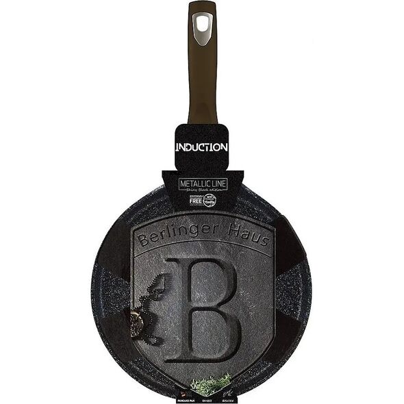 Patelnia Berlinger Haus PATELNIA NALEŚNIKOWA Z POWŁOKĄ GRANITOWĄ 28CM DO NALEŚNIKÓW BERLINGER HAUS SHINY BLACK BH-7132