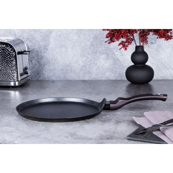 Patelnia Berlinger Haus PATELNIA NALEŚNIKOWA Z POWŁOKĄ GRANITOWĄ 28CM DO NALEŚNIKÓW BERLINGER HAUS SHINY BLACK BH-7132