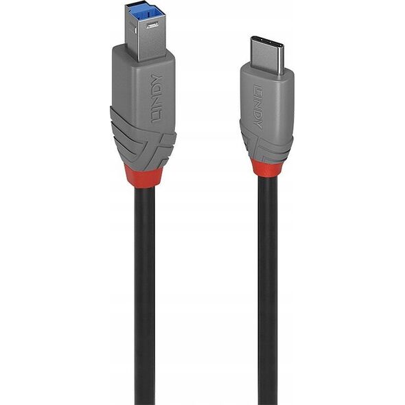 Kabel USB Lindy Cable Lindy USB 3.2 Typ C an B Anthra Line 0,5m
