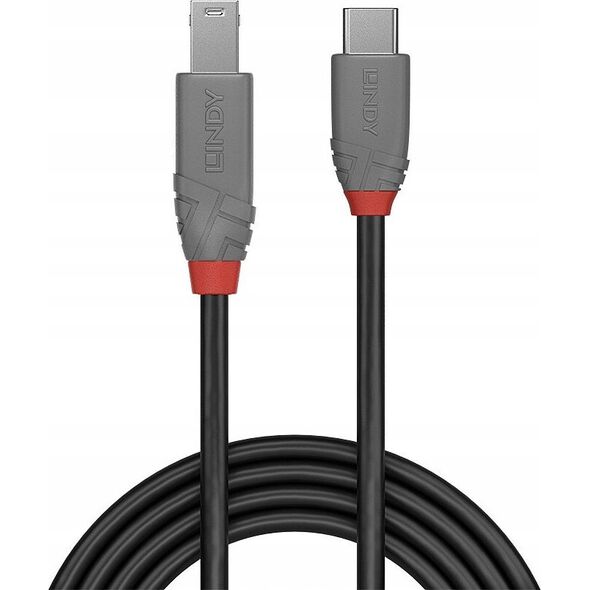 Kabel USB Lindy Cable Lindy USB 3.2 Typ C an B Anthra Line 0,5m