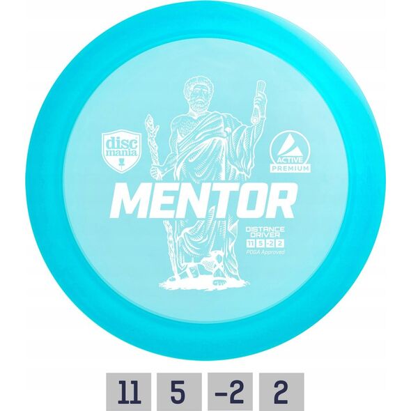 Discmania Discgolf DISCMANIA Distance Driver MENTOR Active Premium Blue 11/5/-2/2