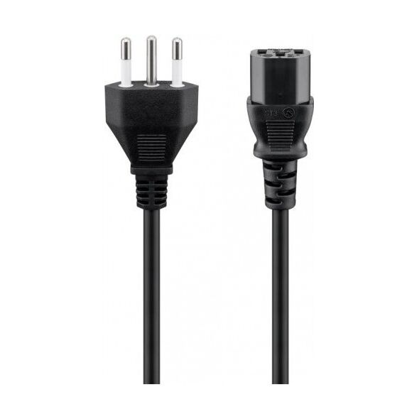 Kabel zasilający Goobay Kabel do urządzeń chłodniczych Włochy, 1,8 m, czarny - Długość kabla 1.8 m