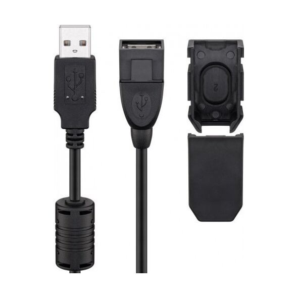 Kabel USB Goobay USB-A - USB-A 2 m Czarny