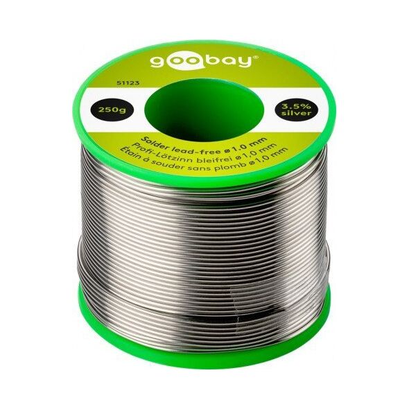 Goobay Cyna lutownicza bezołowiowa,  1,0 mm, rolka 250 g