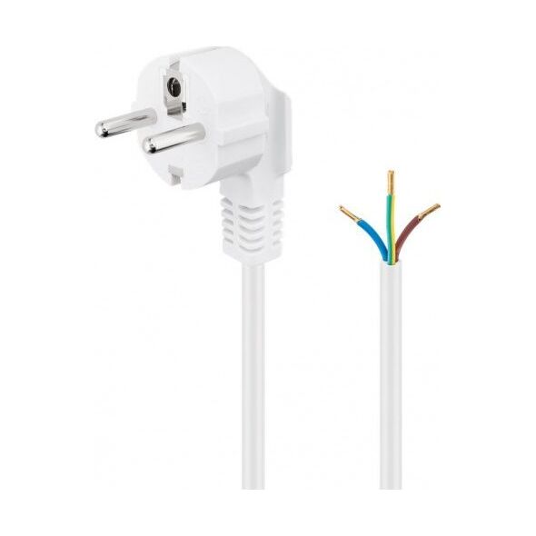 Kabel zasilający Goobay Kabel styków ochronnych kątowy do montażu, 1,5 m, biały - Długość kabla 1.5 m
