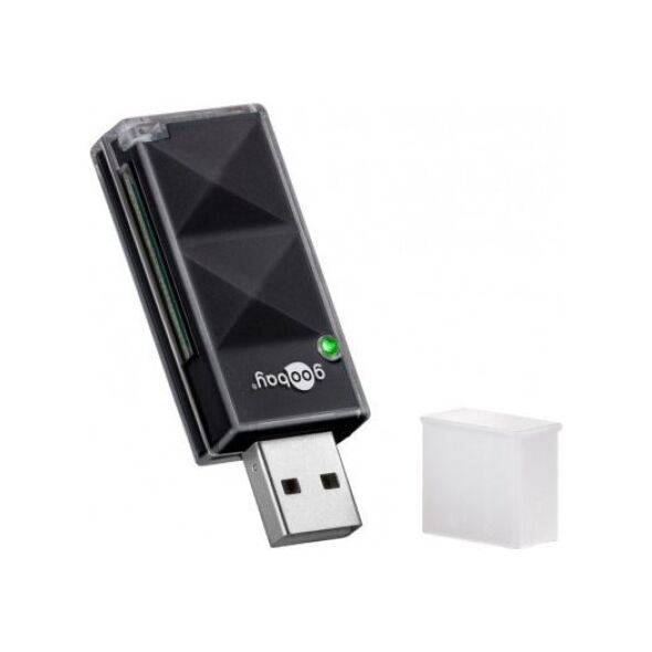 Czytnik Goobay Czytnik kart USB 2.0 - Wersja kolorystyczna Czarny