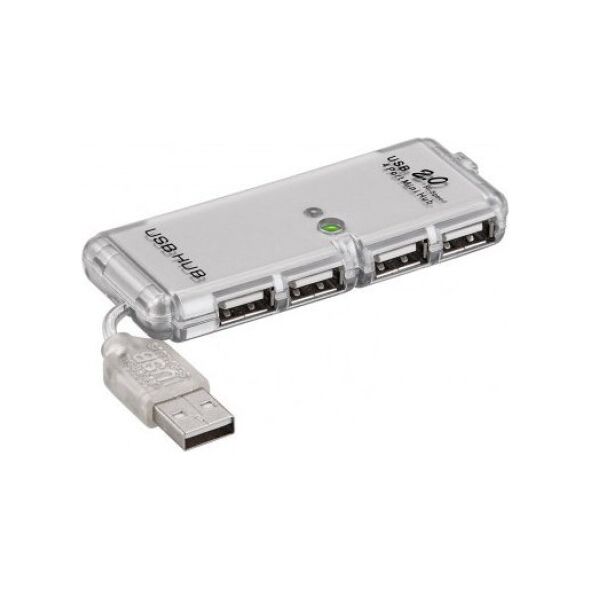 HUB USB Goobay 4-portowy koncentrator USB 2.0 Hi-Speed/rozdzielacz