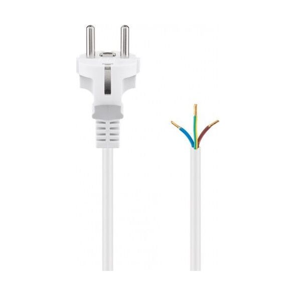 Kabel zasilający Goobay Kabel ochronny stykowy do montażu, 1,5 m, biały - Długość kabla 1.5 m