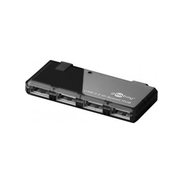 HUB USB Goobay 4-kierunkowy HUB USB 2.0 Hi-Speed - Wersja kolorystyczna Czarny