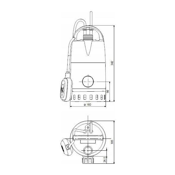 Grundfos Pompa Unilift CC 9 A1 1x230V z pływakiem kabel 10m