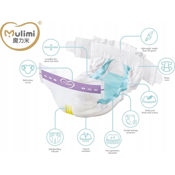 MULIMI MULIMI diapers S, 4-8kg, 56 pcs