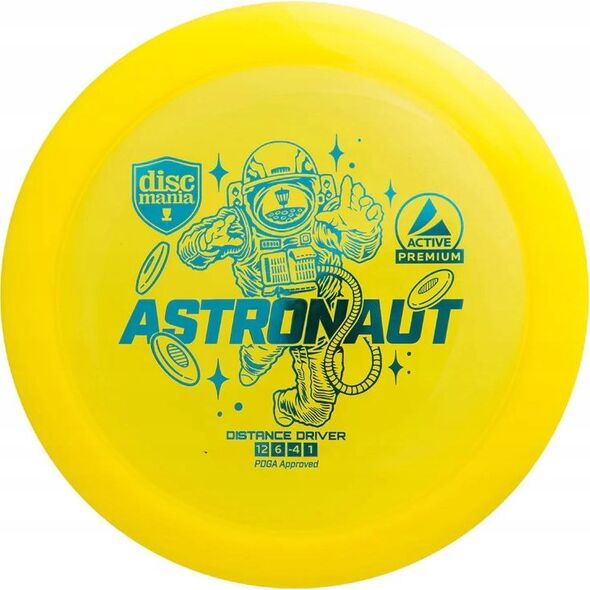 Discmania Discgolf DISCMANIA Distance Driver ASTRONAUT Active Premium Yellow 12/6/-4/1