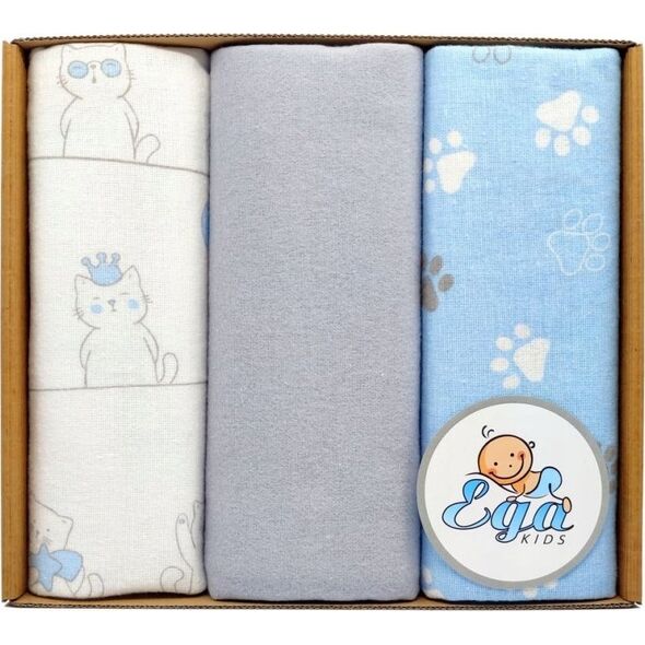EgaKids EGAKIDS flannel wraps, 0m+, 70/80, 3 pcs., mix, 2270