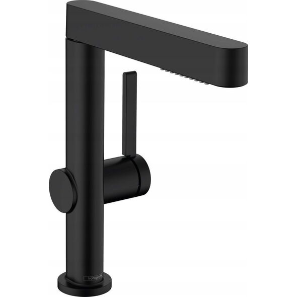 Bateria umywalkowa Hansgrohe Washbasin mixer with pull-out sprayer Hansgrohe Finoris 76063670, black matt