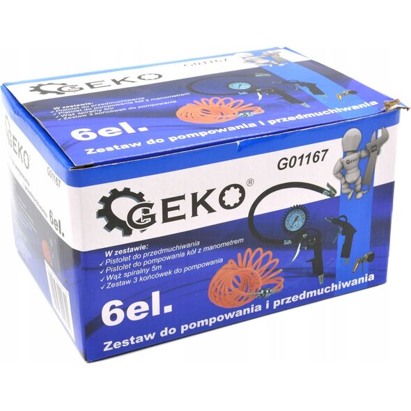 Geko Zestaw do pompowania i przedmuchiwania G01167 GEKO