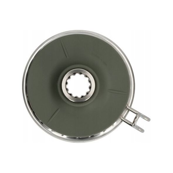 Hario Hario - Metalowy Drip V60-02 Outdoor srebrny z silikonową podstawką