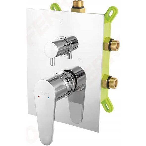 Ferro ALGEO SQUARE BOX bateria podtynkowa natryskowa 2-funkcyjna, chrom