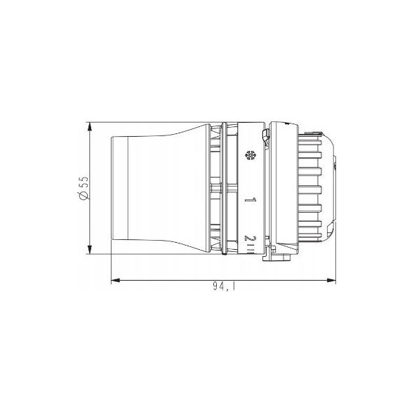 Danfoss Głowica Redia RA click, czujnik wbudowany, "0"