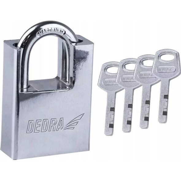 Dedra Kłódka trzpieniowa żeliwna niklowana 60mm