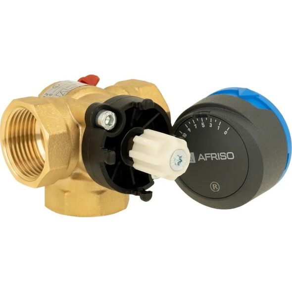 Afriso Zawór mieszający 3-drogowy obrotowy ARV 384 Vario ProClick + siłownik ARM 343 ProClick, DN25, Rp1", Kvs 4,5-12
