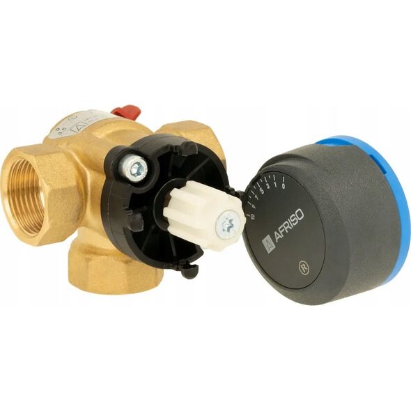 Afriso Zawór mieszający 3-drogowy obrotowy ARV 382 Vario ProClick + ARM 343 ProClick, DN20, Rp3/4", Kvs 3,5-9